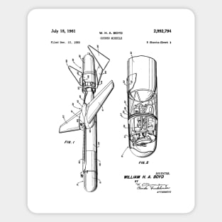 Cold War Military Missile Patent - Army Veteran Military Enthusiast Art - White Sticker